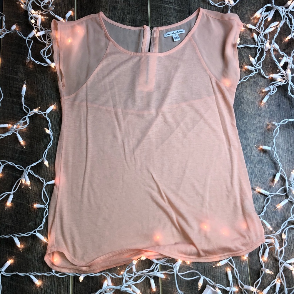 Pink salmon blouse